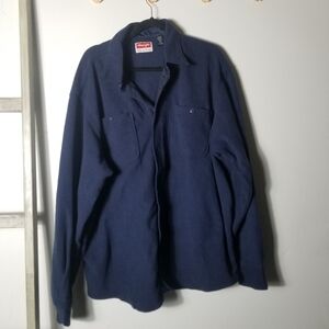 WRANGLER MEN'S FLEECE BLUE BUTTON DOWN SIZE 2XL